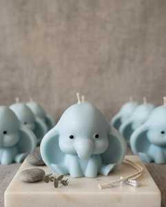 Lovely Cute Baby Elephant <b>Candle</b> Made of pure Soy wax with Best Quality Aroma Fragrance Available at Wholesale Price From India - Product Image 3
