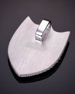 Pendentif Logo 3D Professionnel en Moissanite de Laboratoire, Diamant Givré, Pendentif Initiale Bouclier en Argent 925 pour Chaîne Cubaine - Product Image 4