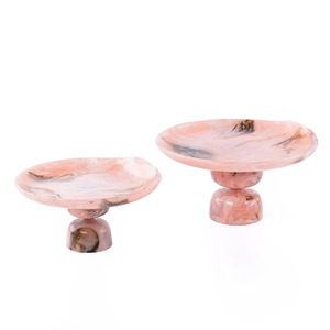 Bol en résine de designer exclusif avec plateau polyvalent et soucoupes élégantes pour l'accueil de l'Aïd et la mise en scène de tables de luxe - Product Image 4