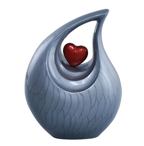 Mayorista Fabricante Nuevo Diseño Hecho A Mano Urna Cremación Proveedor Único Forma De Gota De Lágrima Esmalte De Metal Urna Cremación - Product Image 1