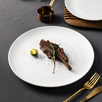 Nouvelles assiettes à soupe en porcelaine gaufrée Yayu, robustes et durables, compatibles lave-vaisselle, pour restaurants et hôtels