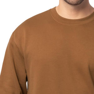 Sudadera de cuello redondo de algodón mezclado de alto gramaje para hombre, superventas, estilo oversize, para venta al por mayor - Product Image 3