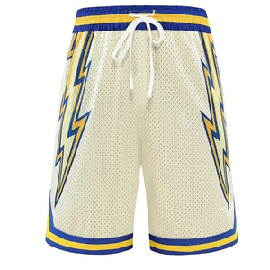 กางเกงบาสเก็ตบอลตาข่ายผู้ชาย OEM มีกระเป๋าข้าง เอวยางยืดพร้อมเชือกผูก  แบบพิมพ์ลายดิจิตอล 3 มิติ  รับสกรีนโลโก้ตามแบบ - Product Image 2