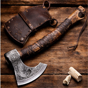 Hacha de Acero al Carbono Industrial de Alta Calidad para Manualidades y Bricolaje |   Herramienta de Camping para Exteriores con Mango de Madera de Fresno, Personalizable ODM - Product Image 6