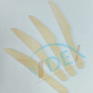 Venta caliente Cuchillo desechable de madera Mango de madera Juego de cuchillos de cocina Bloque Cuchara de madera Tenedor Cubiertos Utensilios Vdex Fabricante - Product Image 3