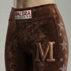 Leggings Elásticos Transpirables y Cómodos de Alta Calidad, Ecológicos, con Pedrería en Forma de Estrella, Color Morado, Pantalones de Moda Urbana para Mujer - Product Image 5