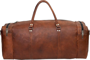 Weekender Genuine Leather Travel Duffle Bag 20-36L Waterproof Multi-Functional Unisex Luggage for Outdoor Activities - Product Image 4
