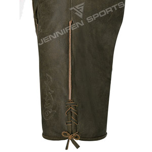 Vêtements bavarois pour l'Oktoberfest, shorts Lederhosen avec bretelles, cuir de vache véritable, design brodé de haute qualité, Lederhose - Product Image 5