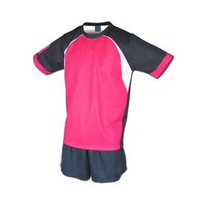 Vêtements de rugby unisexes en promotion, ensemble 100% polyester, anti-transpiration, antibactérien, respirant, maillot col V et short - Product Image 5