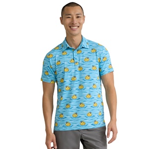 Export Oriented Summer Season Men's Casual Printed Knitted Breathable for Shirts Short Sleeve Turn-down Collar BD - Product Image 2