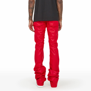 Pantalon en cuir pour homme, dernier design, haute qualité, coupe droite décontractée, style vintage hip-hop, confortable, personnalisable. - Product Image 4