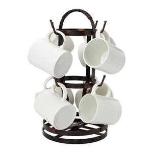 Antique Style Metal Mug Tree <b>Stand</b> With Multi Hook Hanging Design Coffee <b>Tea</b> Cup Storage Organizer For Home Kitchen Use - Product Image 6