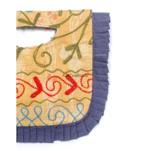 Handmade Suzani Pattern Embroidery Cotton Clutch <b>Bag</b> with Hand Length Handle <b>Medium</b> Size for Women-Travel & Outdoor Use - Product Image 2