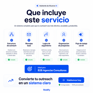 Reidify AI Reach Assistant para Empresas B2B, Automatización Inteligente de Mensajes MAC, Seguimiento Comercial, Funnel de Ventas Inteligente - Product Image 3