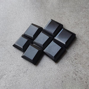 Piedra Preciosa Cuadrada de Ónix Negro Natural, Corte Plano para Joyería - Product Image 1