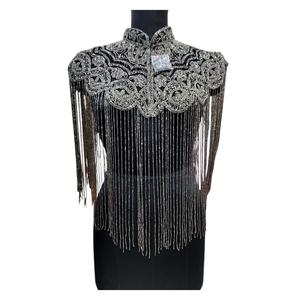 Capa con Lentejuelas y Cuentas 2026, Tela 100% Algodón con Detalles en Acero Inoxidable, Encaje de la India al Mejor Precio - Product Image 1
