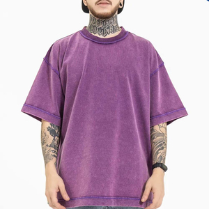 เสื้อยืดผู้ชายทรงโอเวอร์ไซส์ ผ้าเจอร์ซีย์ใยฝ้าย/ใยไผ่ ขายส่ง พร้อมสกรีนลายตามสั่ง เป็นมิตรกับสิ่งแวดล้อมและระบายอากาศได้ดี - Product Image 3