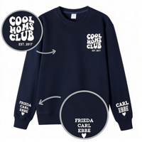 Sweat à capuche personnalisé brodé avec le nom des enfants pour la livraison directe – Col et manches personnalisés pour maman et grand-mère – Idéal pour l'hiver
