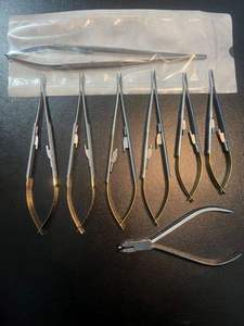 5 PCS Manual Steel Dental Needle Holder Dentistry Forceps <b>Plier</b> Surgical Orthodontic Tweezers Instrument <b>Set</b> CE Certified By GS - Product Image 2
