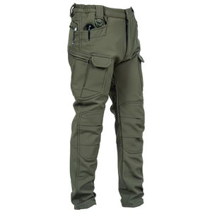Pantalon de travail tactique softshell pour homme, décontracté, hiver, cargo, randonnée, multi-poches, molleton épais, vente en gros - Product Image 1