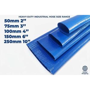 Flexible PVC Layflat Hose Pipe with Reinforced <b>Polyester</b> <b>Yarn</b> for Agricultural Water Delivery Irrigation Systems Drainage Pumps - Product Image 2