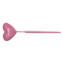Miroirs d'extension de cils de haute qualité enduits de poudre rose en forme de coeur en acier inoxydable avec logo personnalisé miroir à cils en forme de coeur