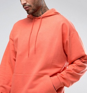 Sweat à capuche personnalisé OEM pour homme, prêt à expédier, haute qualité, uni, coupe classique, streetwear, en molleton polyester/coton - Product Image 2