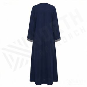 2025 OEM Kimono Abaya pour femmes musulmanes, en tissu polyester épais, doux et très extensible, col en V, manches longues, pour fêtes, Ramadan, mariages - Product Image 2