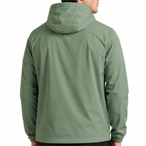 Men Hooded Windbreaker <b>Jacket</b> Premium <b>Waterproof</b> Windproof Lightweight Comfortable Durable Elastic Cuffs For Comfortable Fit - Product Image 2