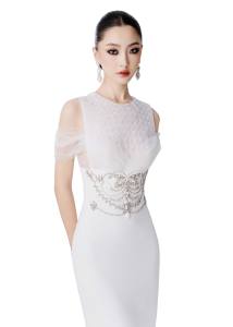 Robe ARTISAN LATTICE _ robe de soirée de luxe haute couture de la marque locale vietnamienne - Product Image 4