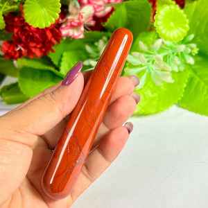 Varita de Cristal de Jaspe Rojo de 4 Pulgadas, Herramienta de Masaje de Piedra Natural, Terapia de Chakras Energéticos, Relajación, Bienestar Espiritual - Product Image 3