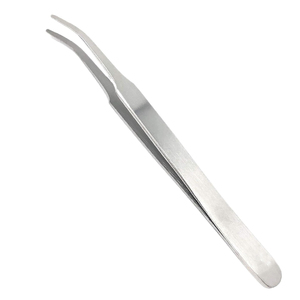 Forceps chirurgical professionnel de 4,5 pouces |   Pincettes à pointe plate conique incurvée en acier inoxydable de qualité supérieure |   Réutilisable Haute Précision CE - Product Image 1