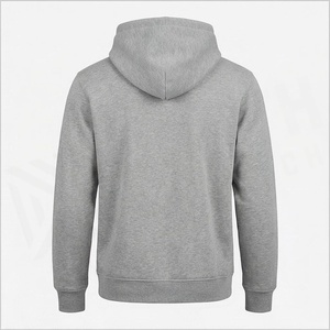 เสื้อสเวตเชิ้ตมีฮู้ดสีเทาสำหรับผู้ชาย ทรงปกติ ผ้าฝ้ายเฟรนช์เทอร์รี่ มีกระเป๋าหน้า สวมใส่สบายๆ สำหรับฤดูใบไม้ร่วง - Product Image 2