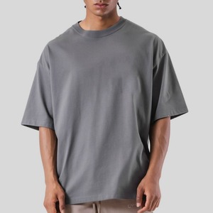 Custom High Quality Comfy Oversized Sunfaded Vintage Shirts Boxy Acid Wash <b>Distressed</b> T-shirt Puff Printing Logo Men's Shirts - Product Image 3