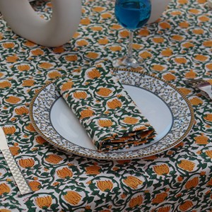 Classic Floral Printed Cotton Linen <b>Tablecloth</b> <b>Round</b> Washable Home Decor Customizable Square <b>Tablecloth</b> Handmade Table Runner - Product Image 2