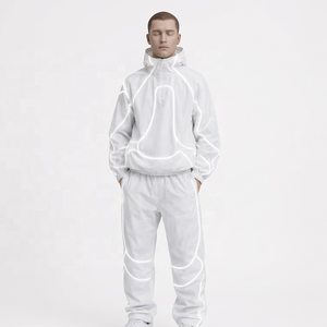 Custom <b>Lightweight</b> <b>Jogger</b> Set Reflective Windbreaker Sweatsuit Nylon Tracksuit Nylon Windbreaker Jacket Sweatpants Set - Product Image 3