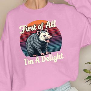 Sudaderas de mujer zarigüeya con rayas Retro - Product Image 3