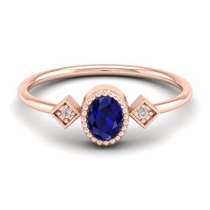 Bague REYES scintillante en argent sterling 925 avec moissanite certifiée GRA, saphir bleu taille ovale, style hip-hop, bijoux fins en gros - Product Image 5