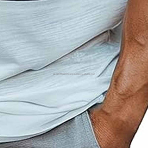 T-shirt sans manches pour homme avec logo graphique personnalisé d'été, t-shirt uni surdimensionné en coton lourd, débardeur décontracté - Product Image 3