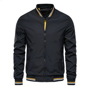 Chaqueta Bomber de Alta Calidad para Hombre, Estilo Casual de Invierno, Corte Ajustado, Estilo Béisbol, Logotipo Frontal - Product Image 1