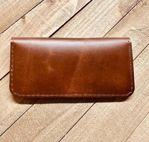 Porte-chéquier en cuir véritable gravé sur mesure, protection robuste de luxe, cuir de vachette vintage Crazy Horse, vente en gros LCR-0162 - Product Image 2