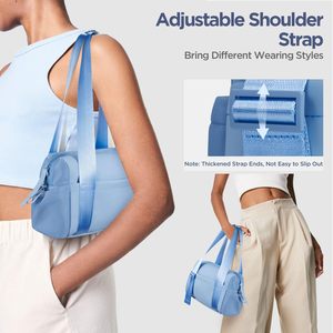 Sac de sport en polyester bleu clair avec sangle réglable et compartiment intérieur pour usage occasionnel, sac de sport avec contraste - Product Image 2