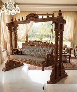 Compre columpio de madera de teca tallada para interiores, color marrón, personalizado, estilo antiguo, para el hogar, Australia. - Product Image 5