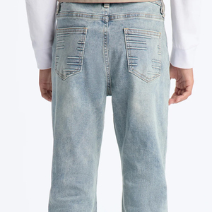 Pantalon en jean décontracté style urbain avec poches, vente en gros de vêtements à prix abordable, pantalon pour garçons avec logo personnalisable, collection 2026 - Product Image 6