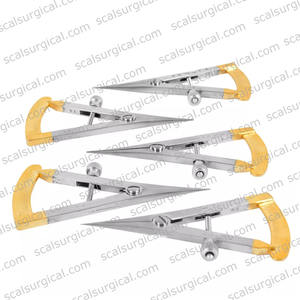 Calibrador de Medición Dental Castroviejo Curvo con Tornillo de Bloqueo 0-20mm, Instrumento Quirúrgico de Acero Inoxidable - Product Image 5