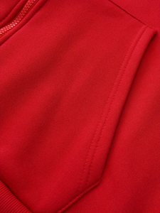 Premium Men's Contrast Zip Hoodie <b>Jacket</b> <b>Red</b> Black Horizontal Stripe Fleece Sweatshirt Full Zip Streetwear Casual <b>Hooded</b> Top Fit - Product Image 6