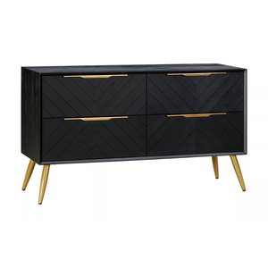 Cómoda de Madera Natural Colección GALAXY con 4 Cajones, Mueble de Almacenamiento para Dormitorio, Estilo Contemporáneo, Cajones Espaciosos - Product Image 3