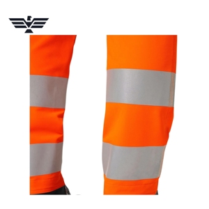 Premium <b>Black</b> High-Visibility Reflective Polyester Cargo <b>Work</b> <b>Pants</b> Men Multi-Pocket Industrial Safety Fluorescent Silk - Product Image 5