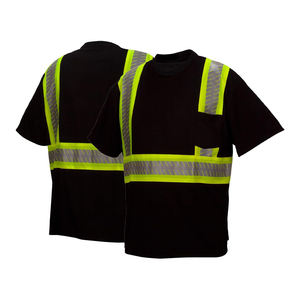 Uniforme de Trabajo de Poliéster de Alta Visibilidad OEM, Transpirable, de Secado Rápido, con Cinta Reflectante Plateada FR, Camiseta Polo de Seguridad Vial Clase 2 - Product Image 3