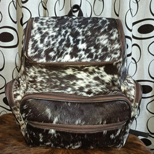 Factory Direct Hair-on-Hide <b>Leather</b> <b>Backpack</b> <b>Real</b> Cowhide Fur Rucksack Luxury Western Style Bag Manufacturer LHBP-0247 - Product Image 1